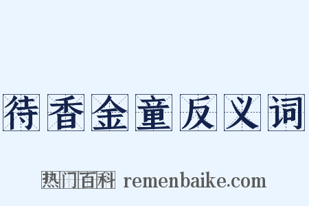 待香金童反义词是什么意思的图片